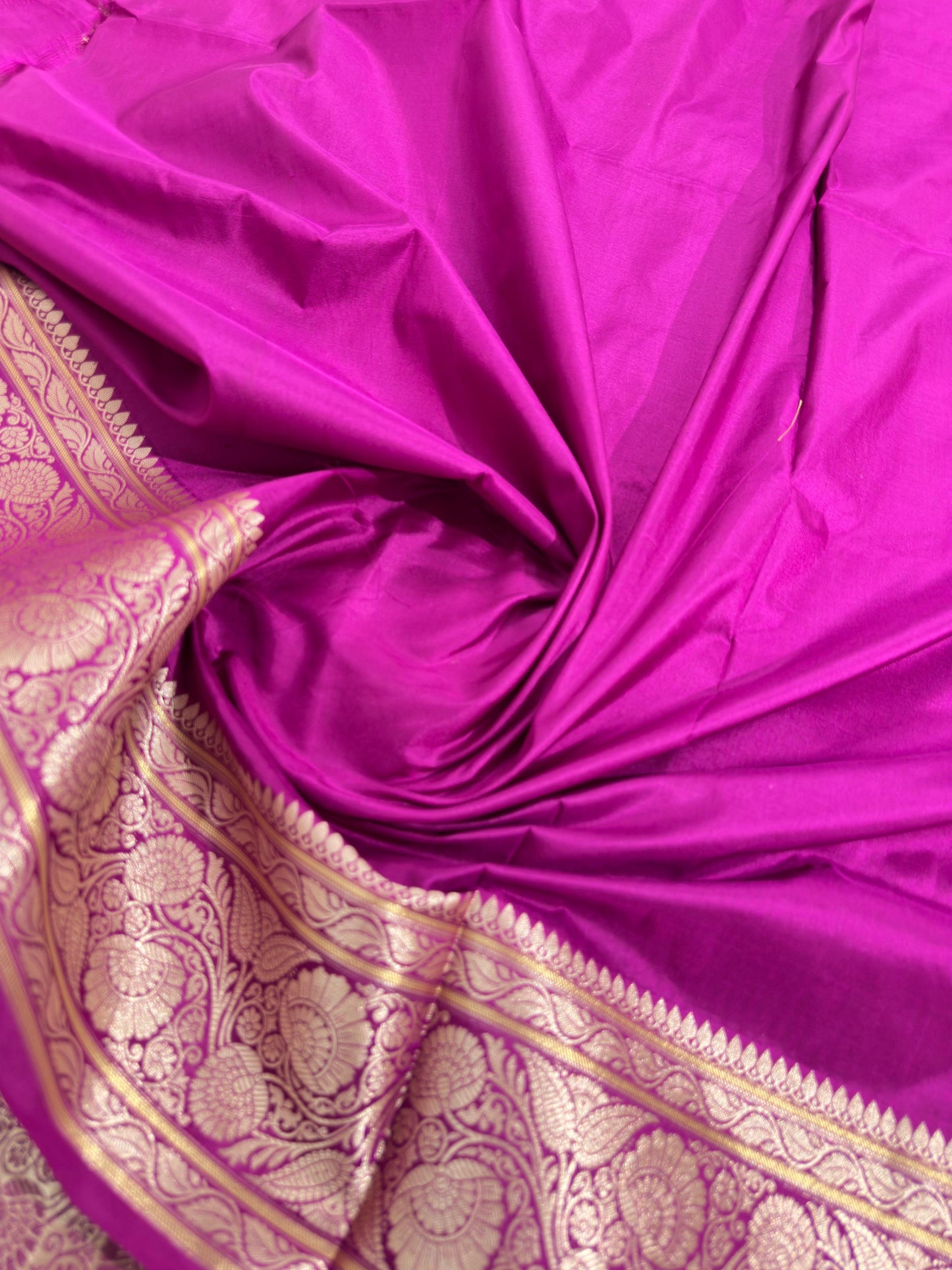 Deep Purple Pure Katan Silk Saree