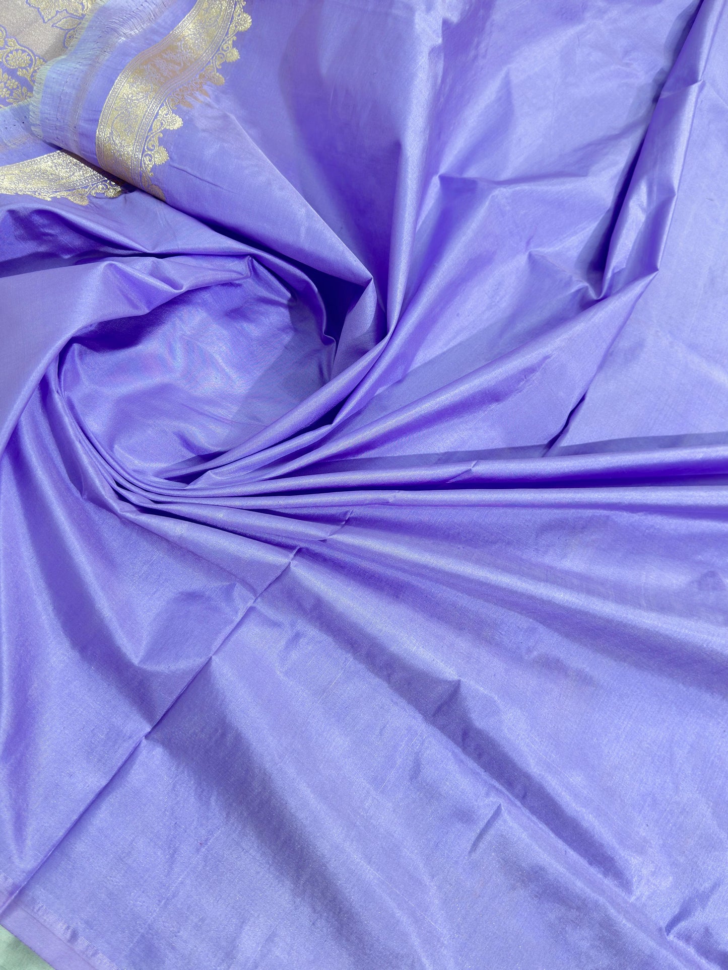 Light Lavender Pure Katan Silk Saree