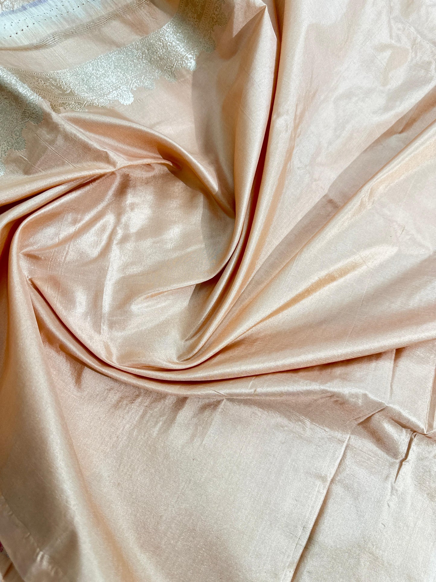 Blush Pink Pure Katan Silk Saree