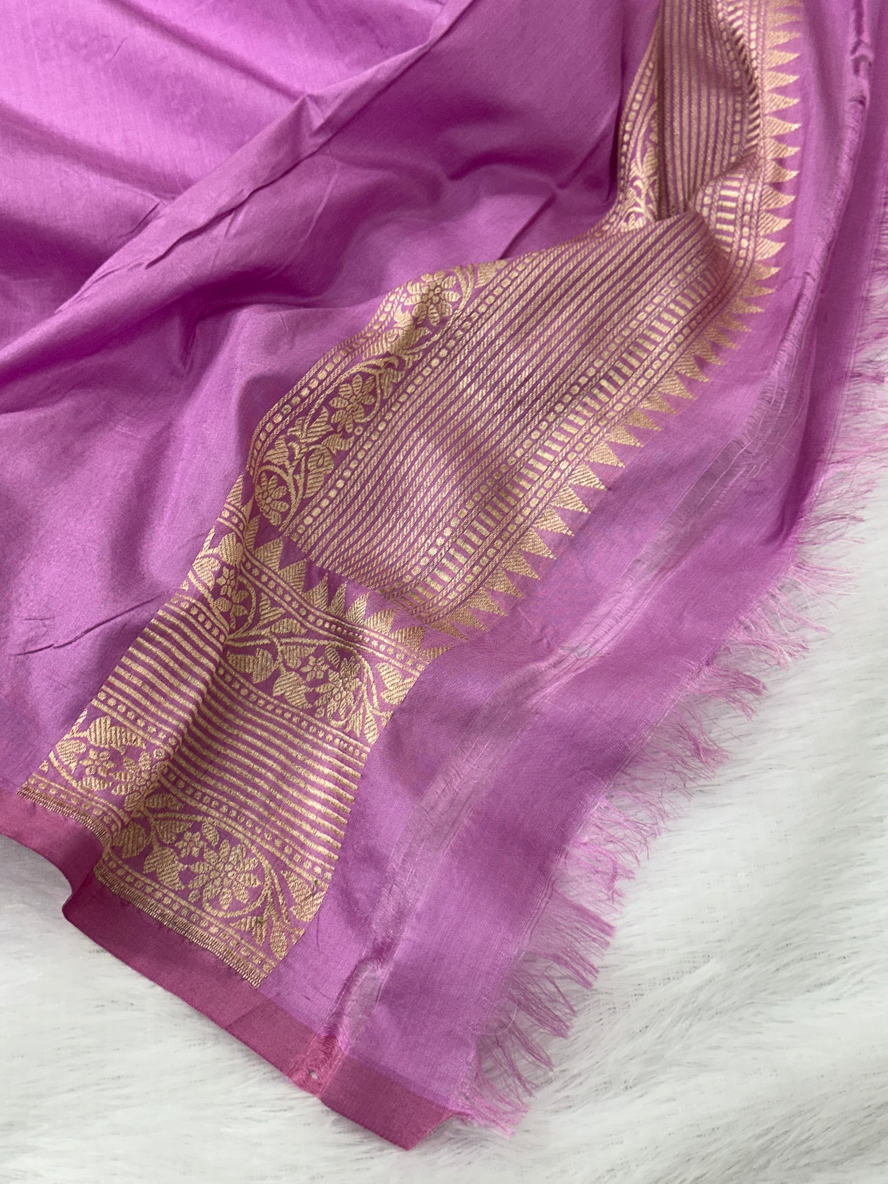 Lovender Rangkaat Pure Katan Silk Banarasi Saree