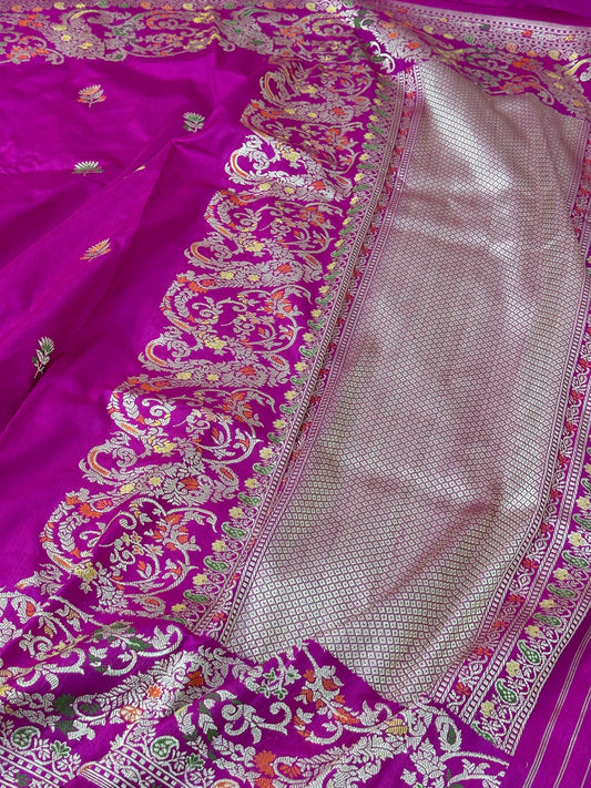 Rani Pure Handwoven Banarasi katan Silk Saree