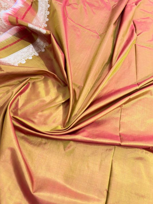 Mustard Yellow Pure Katan Silk Saree