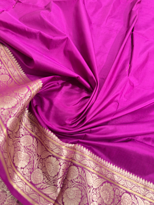 Deep Purple Pure Katan Silk Saree