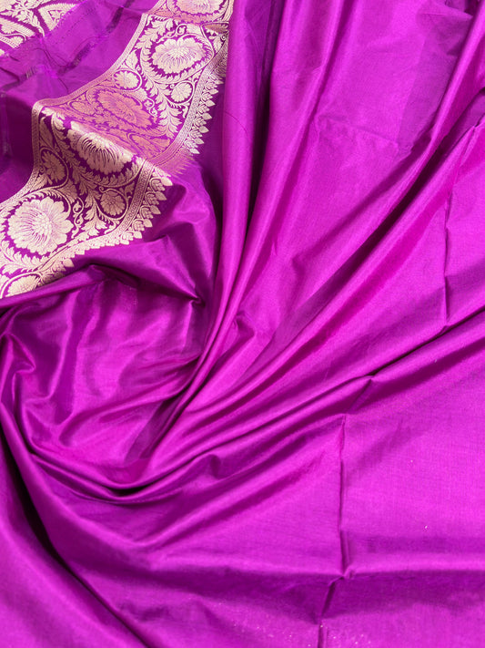 Magenta Pure Katan Silk Saree