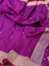 Magenta Pure Handwoven Katan Silk Banarasi Saree