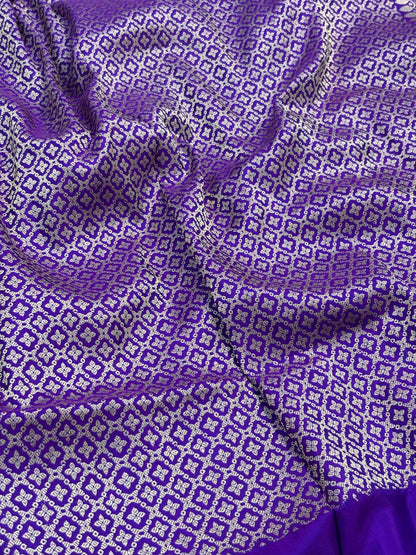 Contemporary Pure Katan Silk Handwoven Bnarasi Saree