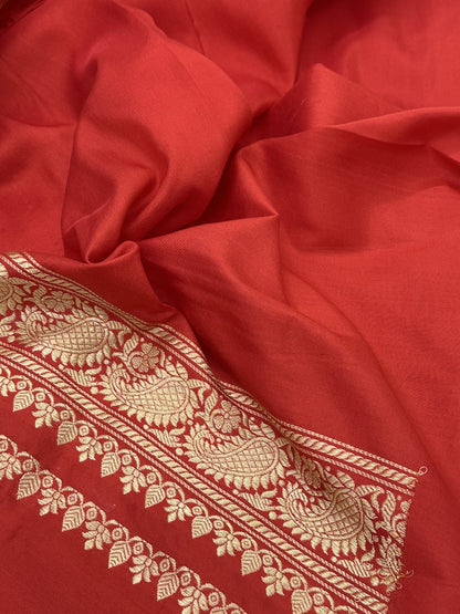 Real Zari Pure Handwoven Katan Silk Banarasi Saree