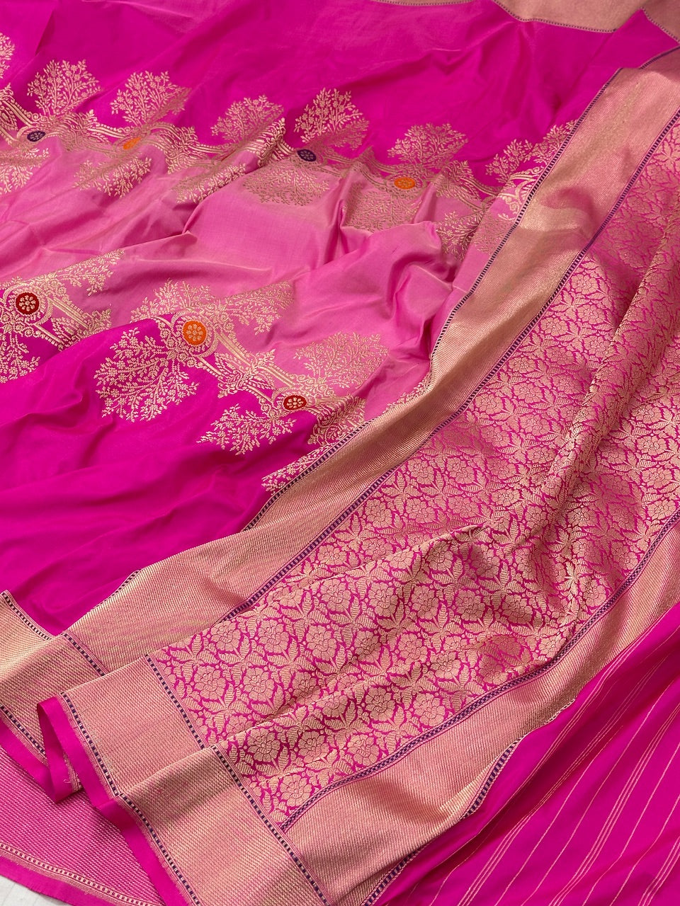 Rani Pure Handwoven Banarasi katan Silk Saree