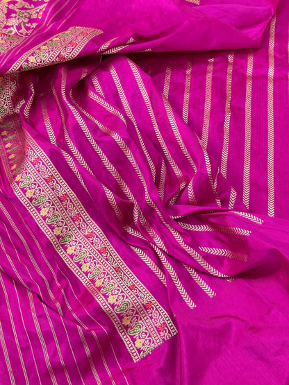Rani Pure Handwoven Banarasi katan Silk Saree