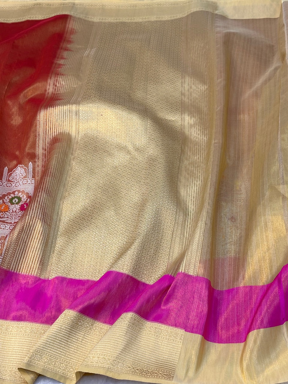 Pure Tissue Silk Handwoven Banarasi Designer Saree