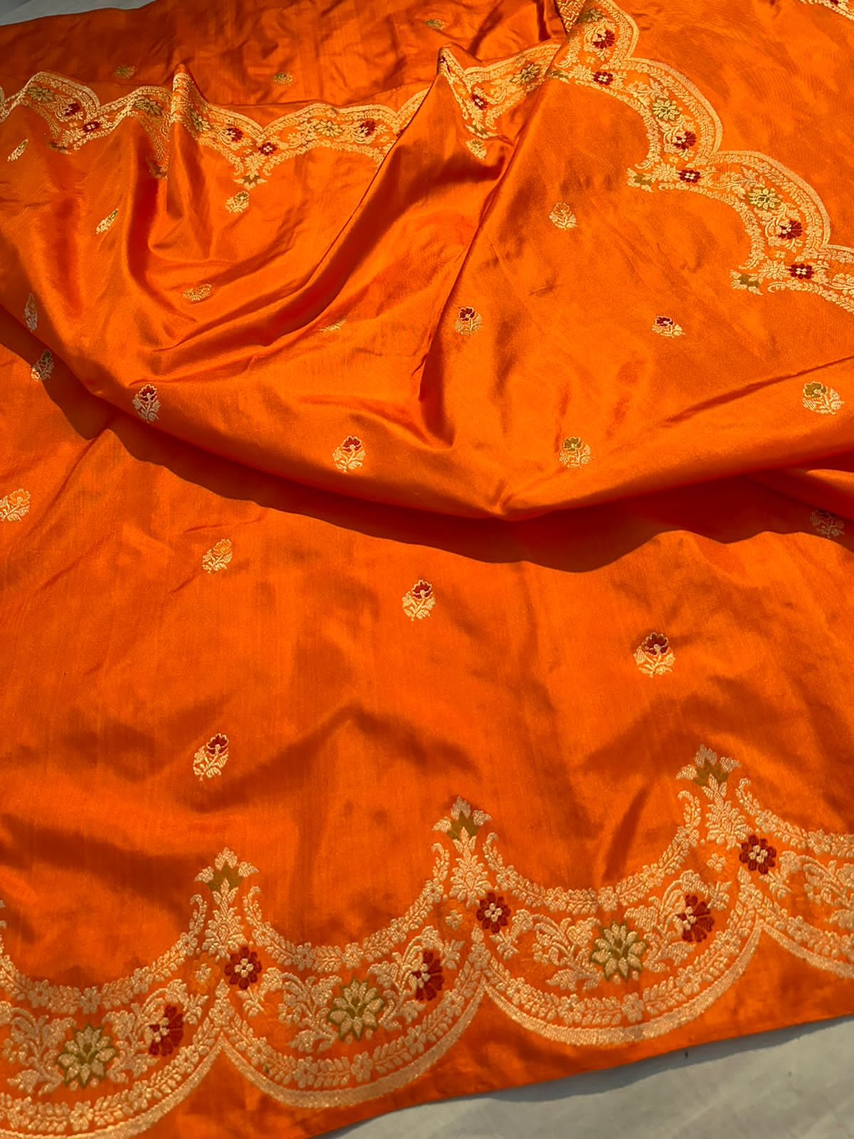 Pure Handloom Katan Silk Ektara Saree.