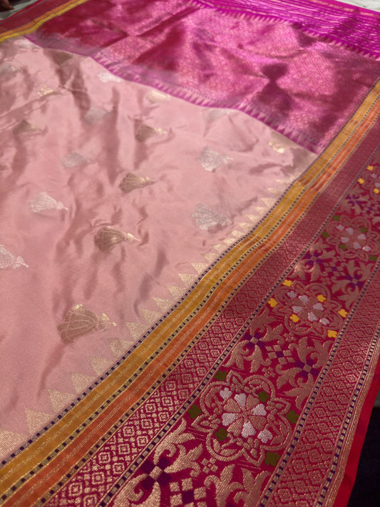 PURE HANDLOOM EKATARA KATAN SILK SAREE (TILFI)