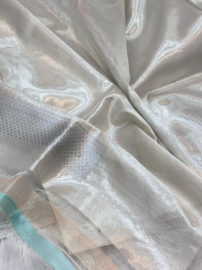 Silvar Pure Handwoven Banarasi Tissue Silk Saree